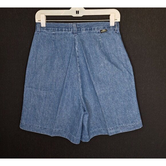 Vintage 90s Lee High Waisted Pleated Denim Shorts Size S Relaxed Fit Y2K Mom Sho - Picture 7 of 8